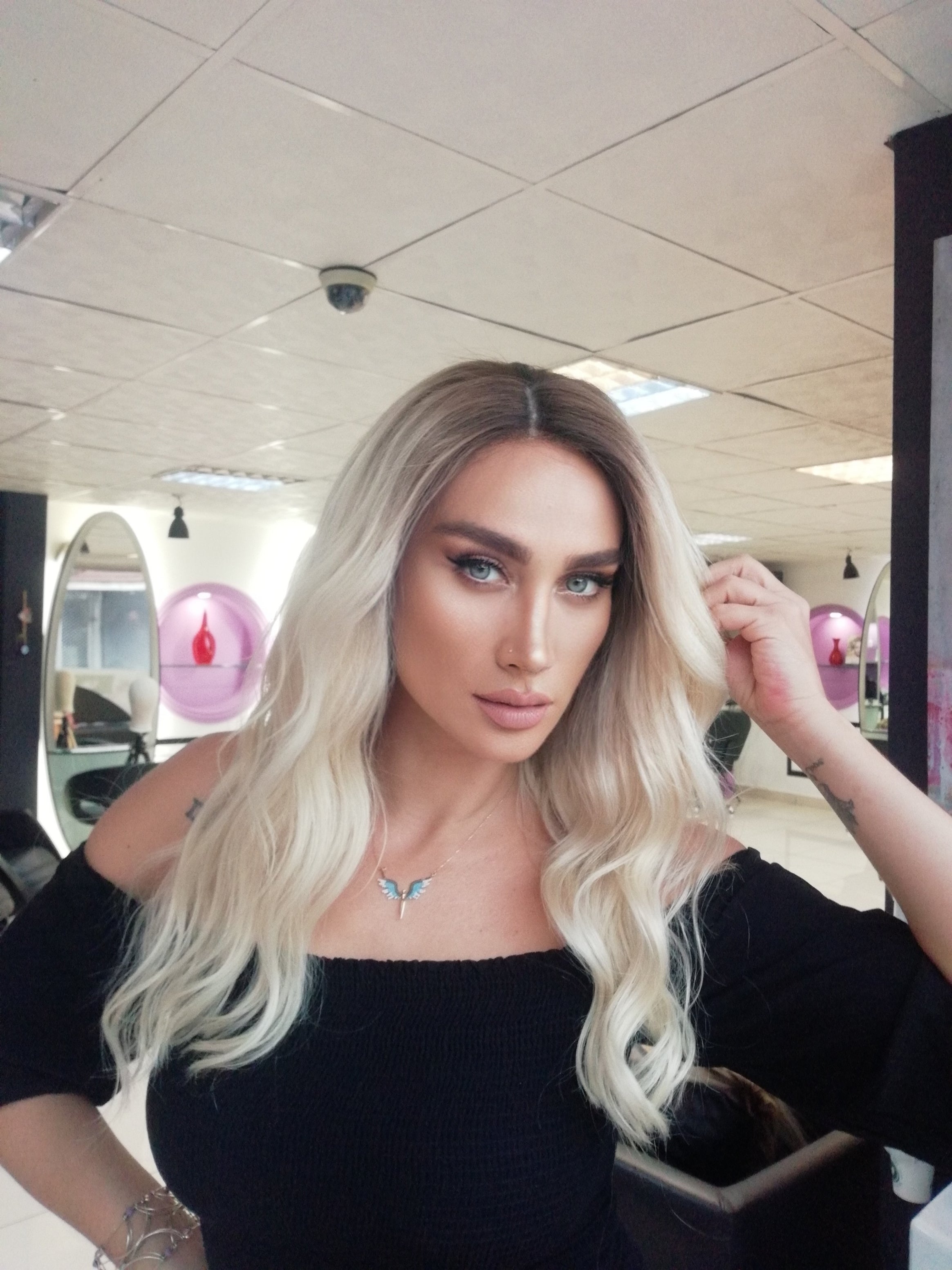 DOLLY BLONDE PLATİN SARIŞIN OMBRELİ DANTEL PERUK ÜNİTESİ